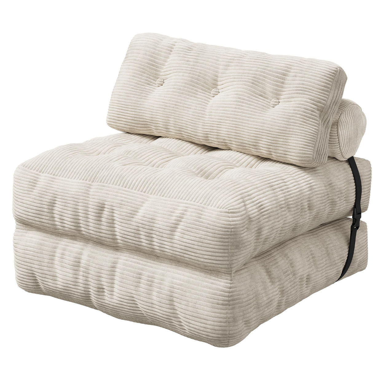 WLIVE Futon Sofa Bed,with Pillow, Floor Couch Bed for Living Room Dorm Bedroom, Single, Adult Teen Child, Beige WLIVE