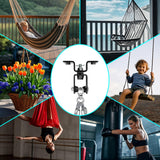 Rotating Punching Bag Hanger with 360degree Swivel Hook Heavy Duty Ceiling Wall Mount for Boxing MMA, Fitness Training Secure Adjustable Steel Bracket Speed Bag Aerial Yoga Swing Gymnastic Rings JARGUUO