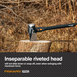 Fiskars 8 lb. Splitting Maul - 36" Shock-Absorbing, Comfort Grip Handle - Rust Resistant Forged Steel Blade - Wood Splitter Maul for Hardwood - Split Wood for Campfires - Bushcraft Gear Fiskars