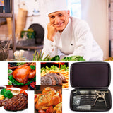 Meat Injector Syringe Stainless Steel Outdoor Meat Kit Marinade Flavor Food Injector Syringes with 3 Marinades Needles Grill Smoker Injectors Professional Syringe Held Culinary Barbecue Tool For BBG Milagroso