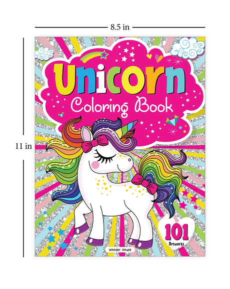 101 Unicorn Colouring Book: Fun Activity Colouring Book For Children WoodArtSupply