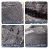 MAXYOYO Giant Bean Bag Chair Bed for Adults, Convertible Beanbag Folds from Lazy Chair to Floor Mattress Bed, Large Floor Sofa Couch, Big Sofa Bed, High-Density Foam Filling, Machine Washable MAXYOYO