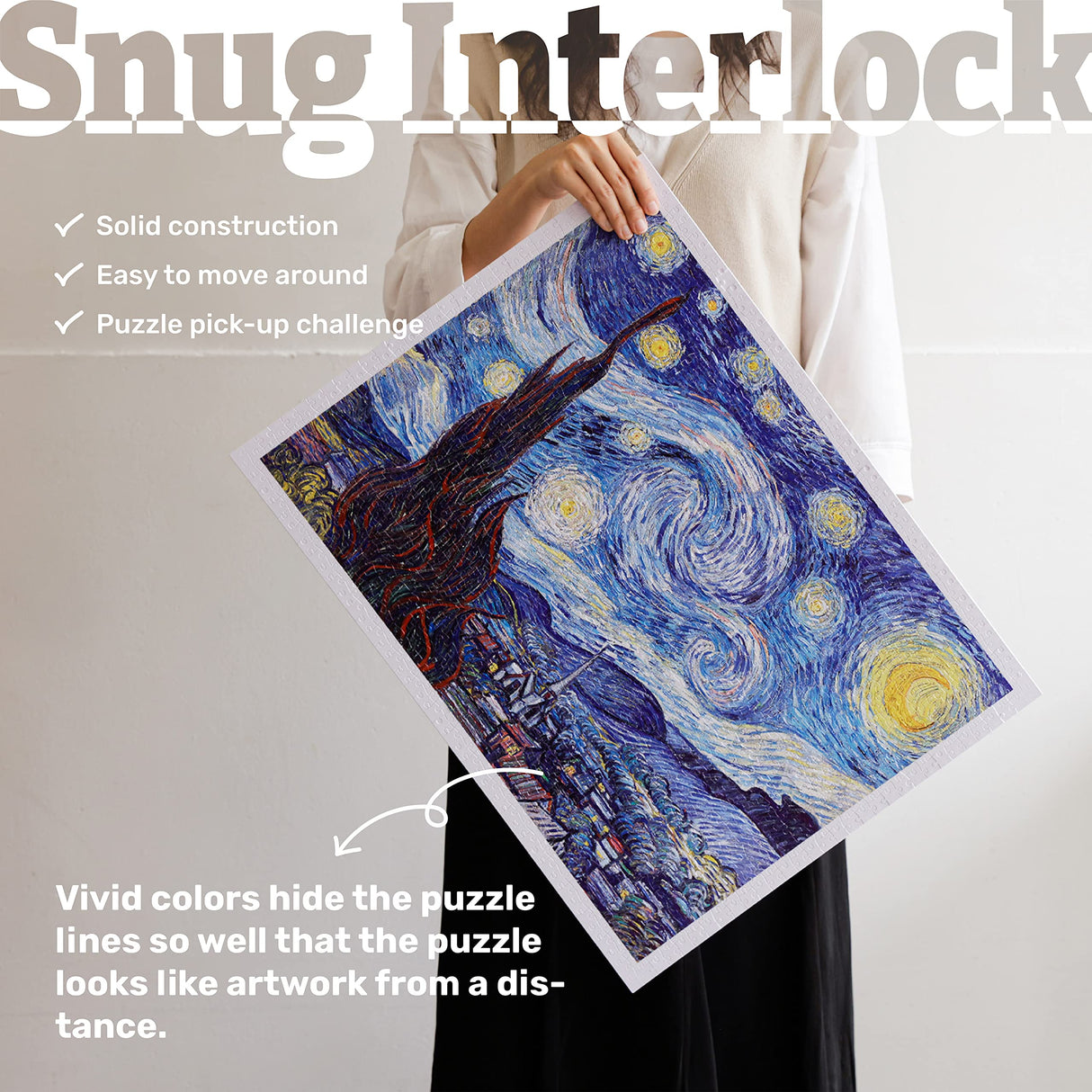 Pintoo Jigsaw Puzzles 1000 Piece for Adults - Moon Night Series - Taipei Skyline Beautiful Plastic Puzzle for Home Decor Zero Dust Easy Storage [H2651] Pintoo