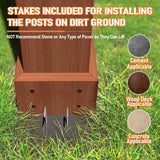 MUPATER Retratable Wooden Pergola Gazebo for Patio with Arched Roof and Stakes, 12'x14' Outdoor Pergola Garden Shelter Cedar Framed for Backyard,Deck,Garden,and Lawn MUPATER