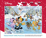 Ceaco - Disney Holiday - Together Time - Mickey & Minnie Skating - 400 Piece Jigsaw Puzzle Ceaco
