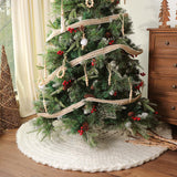 LimBridge Knitted Christmas Tree Skirt: 48 Inches Crochet Cream White Tree Skirt, Chunky Knit Thick Rustic Christmas Tree Decorations, Farmhouse Christmas Decor Xmas Holiday Home Party Decorations LimBridge