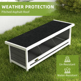 PawHut Wood Chicken Nesting Box, 3 Hole Chicken Boxes for Laying Eggs, Chicken Coop Nesting Box with Asphalt Roof for Indoor or Outdoor, Fits Up to 3 Hens, Gray PawHut