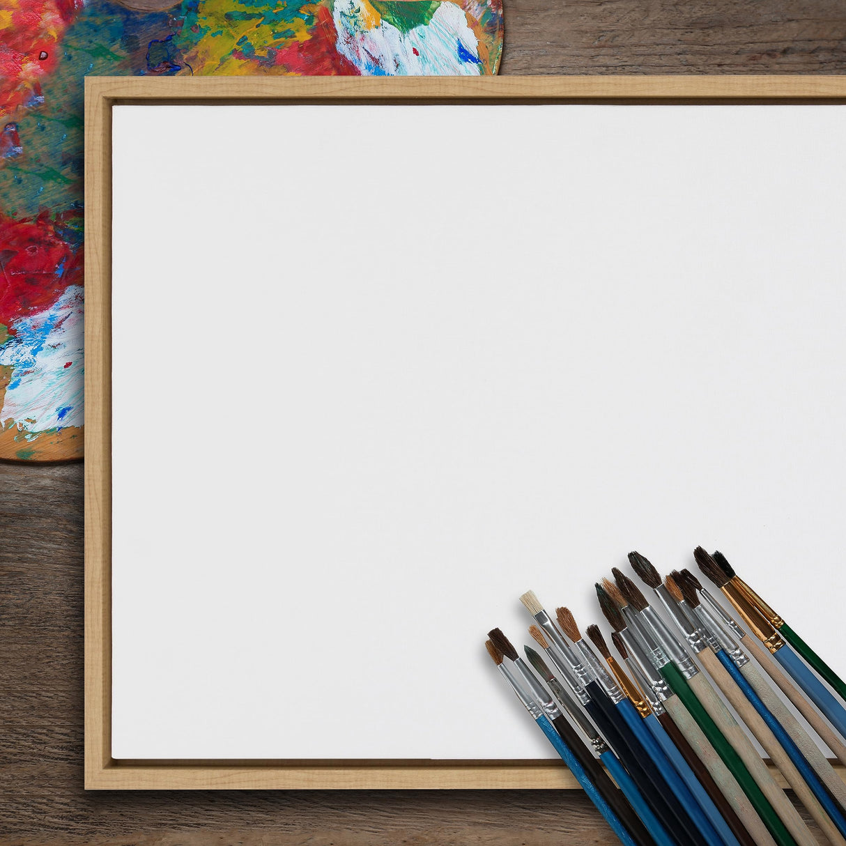 Kate and Laurel Sylvie Blank Framed Canvas Wall Art, 23x33 Natural, Modern Empty Canvas for Paint-Your-Own Art, Premium Canvas Already Framed Kate and Laurel