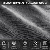 ILPEOD Bean Bag Chairs for Adults - Memory Foam Furniture BeanBag Chair - Kids/Teens Sofa with Soft Micro Fiber Cover - Round Fluffy Couch for Living Room Bedroom College Dorm - 3 ft, Gray Stripe ILPEOD