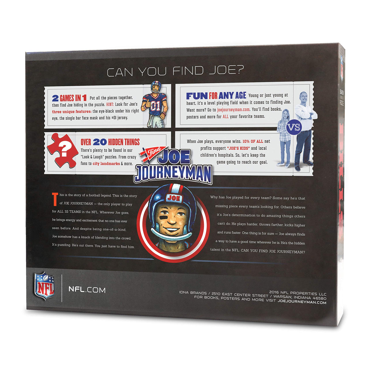 YouTheFan NFL Buffalo Bills Joe Journeyman Puzzle - 500-piece Team Color, 18" x 24" - Finished puzzle size YouTheFan