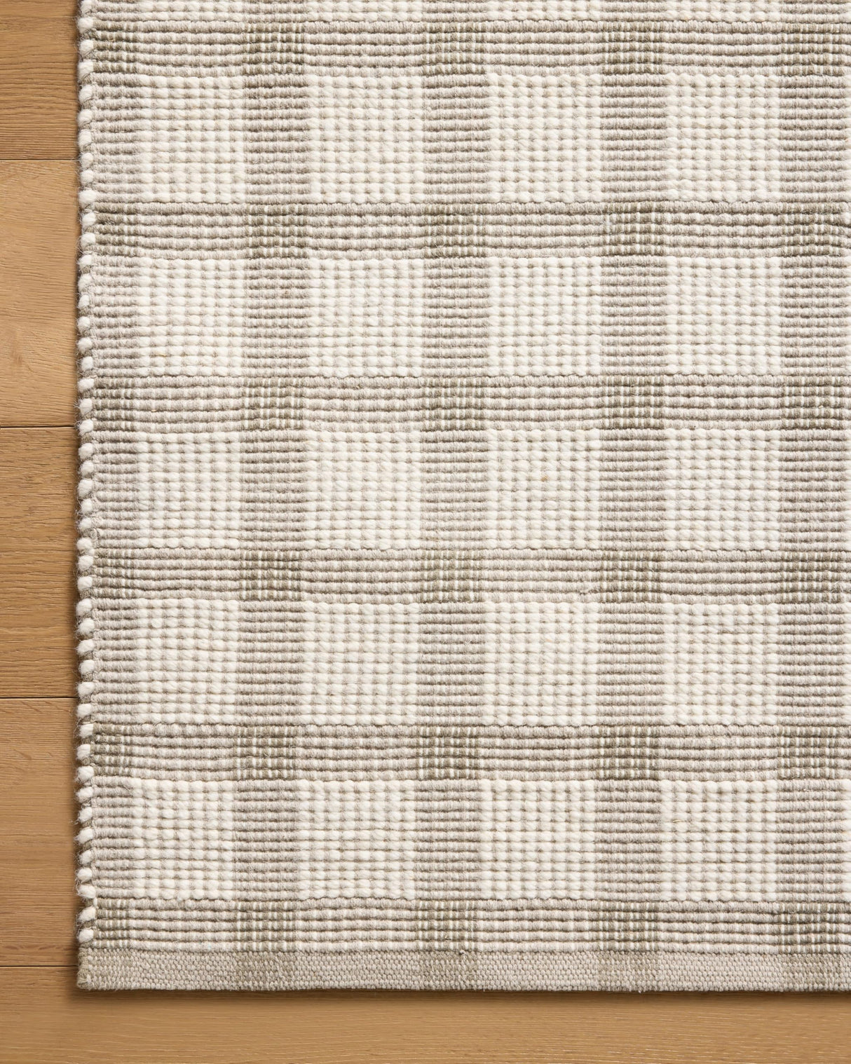 Loloi Magnolia Home by Joanna Gaines Ryder Collection RYD-02 Stone/Ivory 5'-0" x 7'-6" Area Rug Loloi