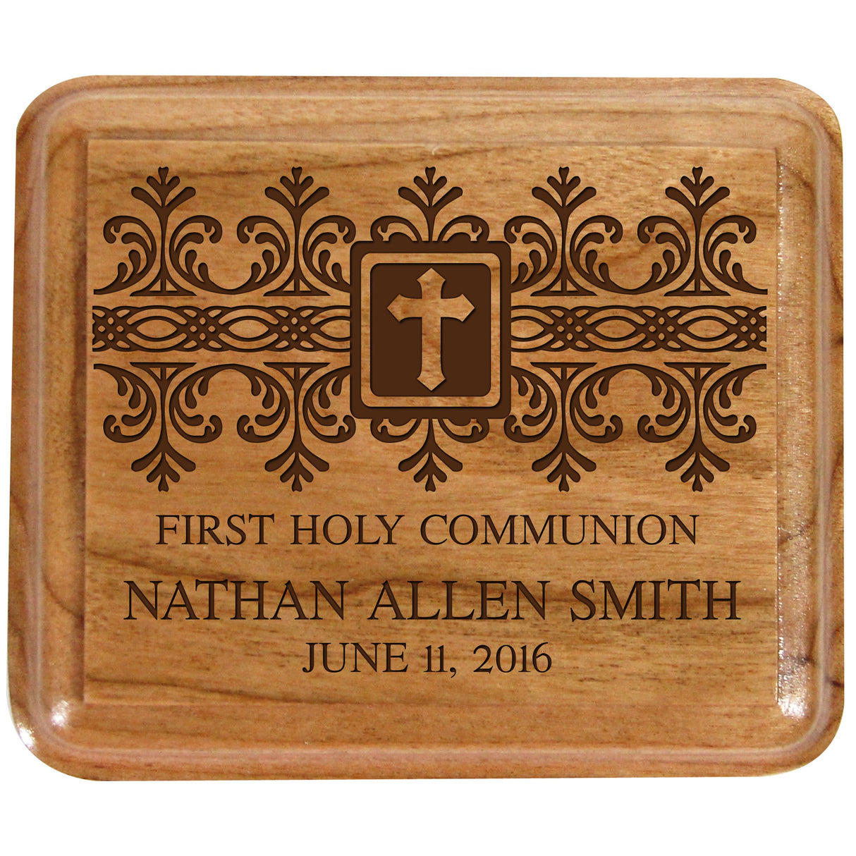 LifeSong Milestones Personalized Wooden Keepsake Box First Communion Gifts For Boys Jewelry Box Christening Gifts For Boys Baptism Favors Dedication Gifts Baptism Gifts For Boys Engraved Wood Box LifeSong Milestones