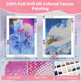 xingyangyuanfei Rose and Train Diamond Painting Kits for Adults, 2-Piece 5D Full Drill Diamond Art, 12x16 Inch Home Wall Decor xingyangyuanfei