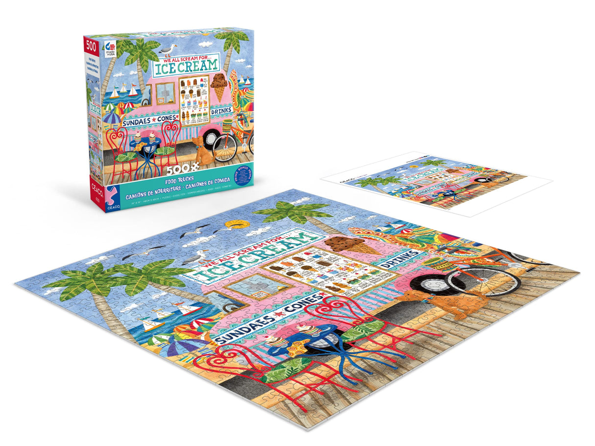 Ceaco - Food Trucks - Ice Cream Truck II - 500 Piece Jigsaw Puzzle Ceaco