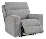 Signature Design by Ashley Biscoe Contemporary UV Resistant Durable Power Recliner with USB Port, Adjustable Headrest and Track Arms, Gray Signature Design by Ashley