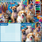 300 Piece Puzzle for Adults Jigsaw Puzzles Dog Puzzles 300 Pieces for Adult Kids Ages 8-10 10-12 Recycled Cardboard Adult Puzzles Game Birthday Gift Family Challenging Game 20.5x15IN WSCXSC
