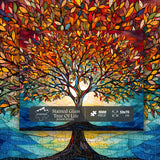 Stained Glass Puzzle for Adults 1000 Piece, Tree of Life Puzzles, Impossible Hard Difficult Challenging Puzzles for Adults, Colorful Mosaic Tree of Life Jigsaw Puzzle 1000 Pieces PICKFORU