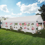 YITAHOME 20x40ft Heavy Duty Party Tent White Outdoor Wedding Event Shelters Heavy Duty Upgraded Galvanized Canopy with White Roof, Removable Sidewalls & 4 Storage Bags YITAHOME