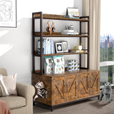 Herture Large Cat Litter Enclosure for 2 Cats - Hidden Litter Box Furniture with Shelf, Brown PG05MWN Herture