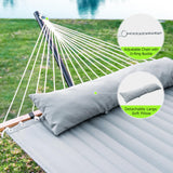ANAGOO Double Hammock with Stand for Outdoor, Heavy Duty Portable Hammock with Adjustable Steel Stand for Patio, Garden, Beach, Backyard - Includes Carrying Bag,Dark Grey ANAGOO