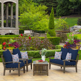 Arden Selections Outdoor Deep Seat Set, 24 x 24, Rain-Proof, Fade Resistant, Deep Seat Bottom and Back Cushion 24 x 24, Sapphire Blue Leala Arden Selections
