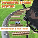 JELENS Trampoline 8FT 10FT 12FT 14FT 16FT, Recreational Trampolines with Enclosure Net and Ladder, Outdoor Anti-Rust Trampolines for Kids and Adults, ASTM (Dark Black, 14FT) JELENS