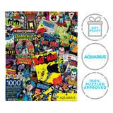 AQUARIUS DC Comics Puzzle Batman Collage (1000 Piece Jigsaw Puzzle) - Officially Licensed DC Comics Merchandise & Collectibles - Glare Free - Precision Fit - 20 x 27 Inches AQUARIUS