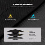 VIVOHOME 12ft Firewood Log Rack Cover, Heavy Duty 600D Oxford Outdoor Weather Resistant Fire Wood Storage Holder Cover with Zipper and Hook Loop Tape VIVOHOME