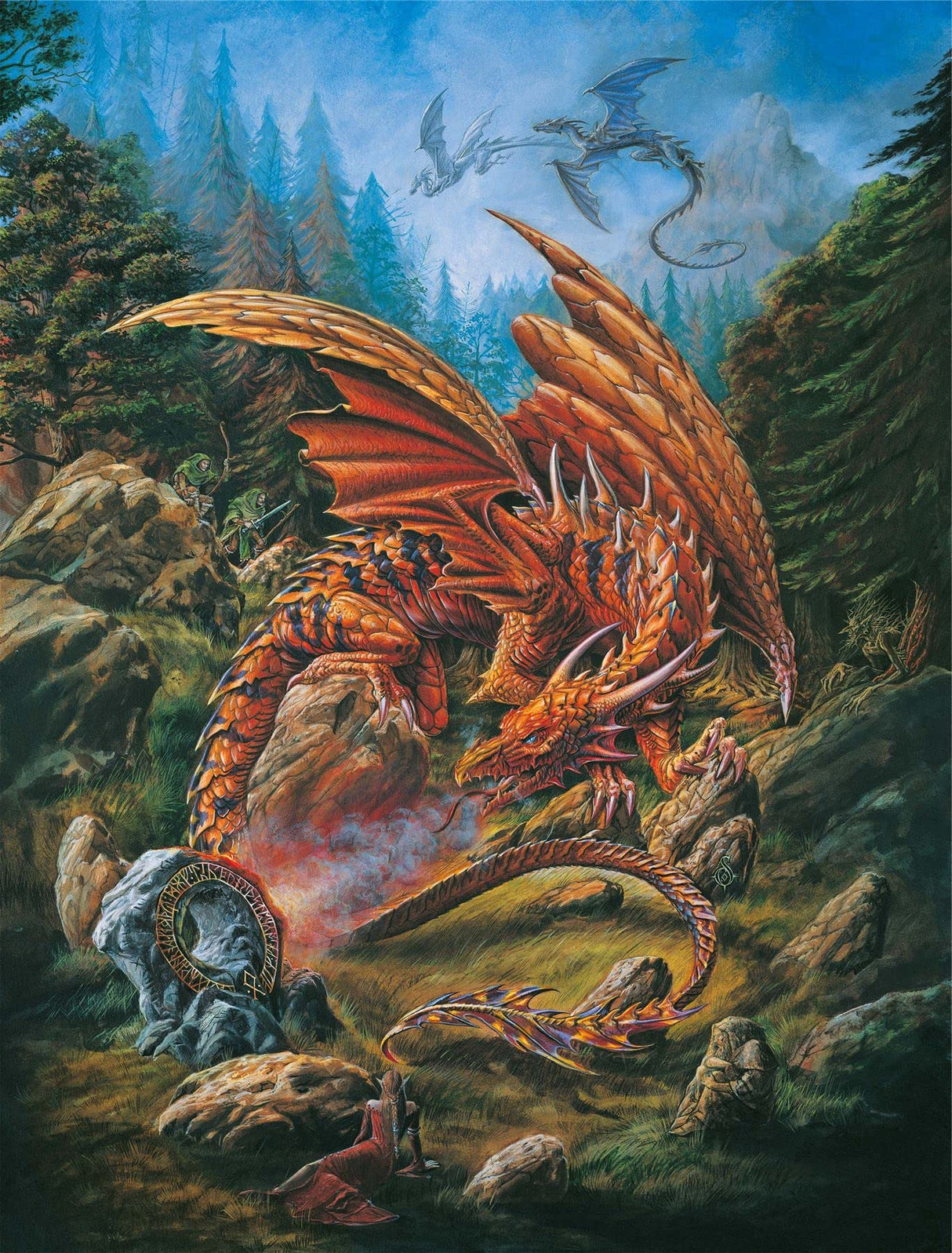 Gothic Fantasy 1000 Jigsaw Puzzles for Adults - Dragons of The Runering - Mystical - Magical Artwork Puzzle All Jigsaw Puzzles