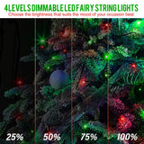 weillsnow 328 FT 1000 LED Christmas String Lights with Remote & Timer, 8 Lighting Modes Twinkle Lights, Waterproof Fairy Lights for Outdoor Bedroom Backyard Tree Wall Christmas Decoration (Red&Green) weillsnow