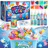 Magic Gel Water Elf Toy Kit, Aqua Fairy Water Gel Kit for Kids with 10PCS Aqua Jelly Gels & Animal Mold, Gift for Christmas, Easter, Birthday, New Year, Creative Art Craft Girls 6 7 8 9 10 Year Old wookidel