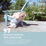 YEFU Adirondack Chair Plastic Weather Resistant, Patio Chairs, Looks Exactly Like Real Wood, Widely Used in Outdoor, Fire Pit, Deck, Outside, Garden, Campfire(Blue) YEFU