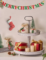 KIVIVO Christmas Centerpieces for Tables, Table Decor with Mason Jar, Flowers, Christmas Winter Table Decorations Centerpieces, Xmas Holiday Center pieces for Tables, Kitchen, Room, Dining Decor KIVIVO