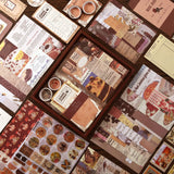 Scrapbooking Supplies Kit, 351pcs Bullet Junk Journal Kit with Journaling Supplies, Vintage Aesthetic Scrapbook Paper A6 Grid Notebook, Scrapbook Kit, Craft DIY Gift for Adult Teen Girl Kid Women OFFIGIFT