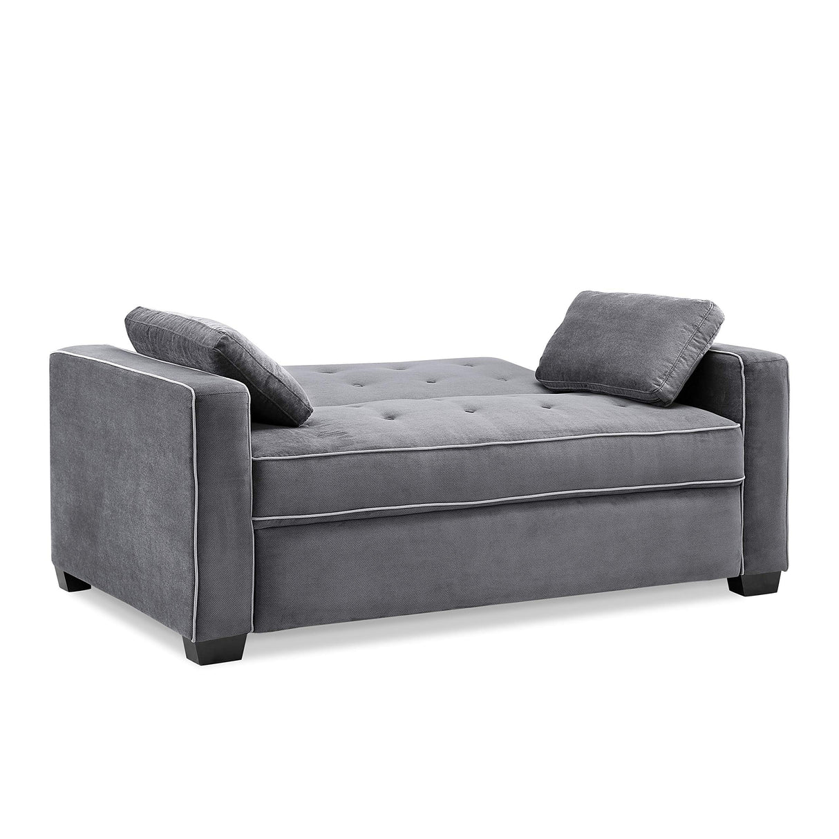 Serta Ainsley Loveseat with Pull Out Sleeper Microfiber Charcoal Full Serta