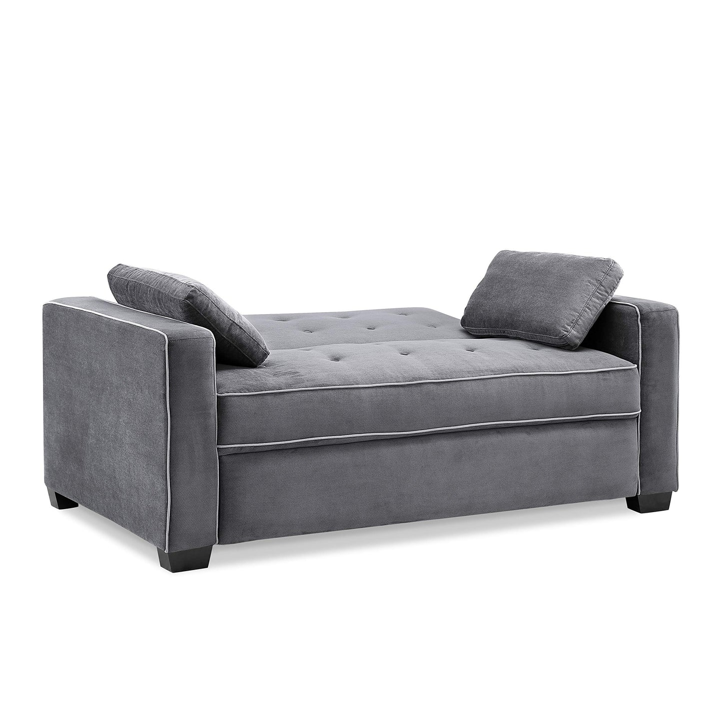 Serta Ainsley Loveseat with Pull Out Sleeper Microfiber Charcoal Full