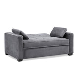 Serta Ainsley Loveseat with Pull Out Sleeper Microfiber Charcoal Full Serta
