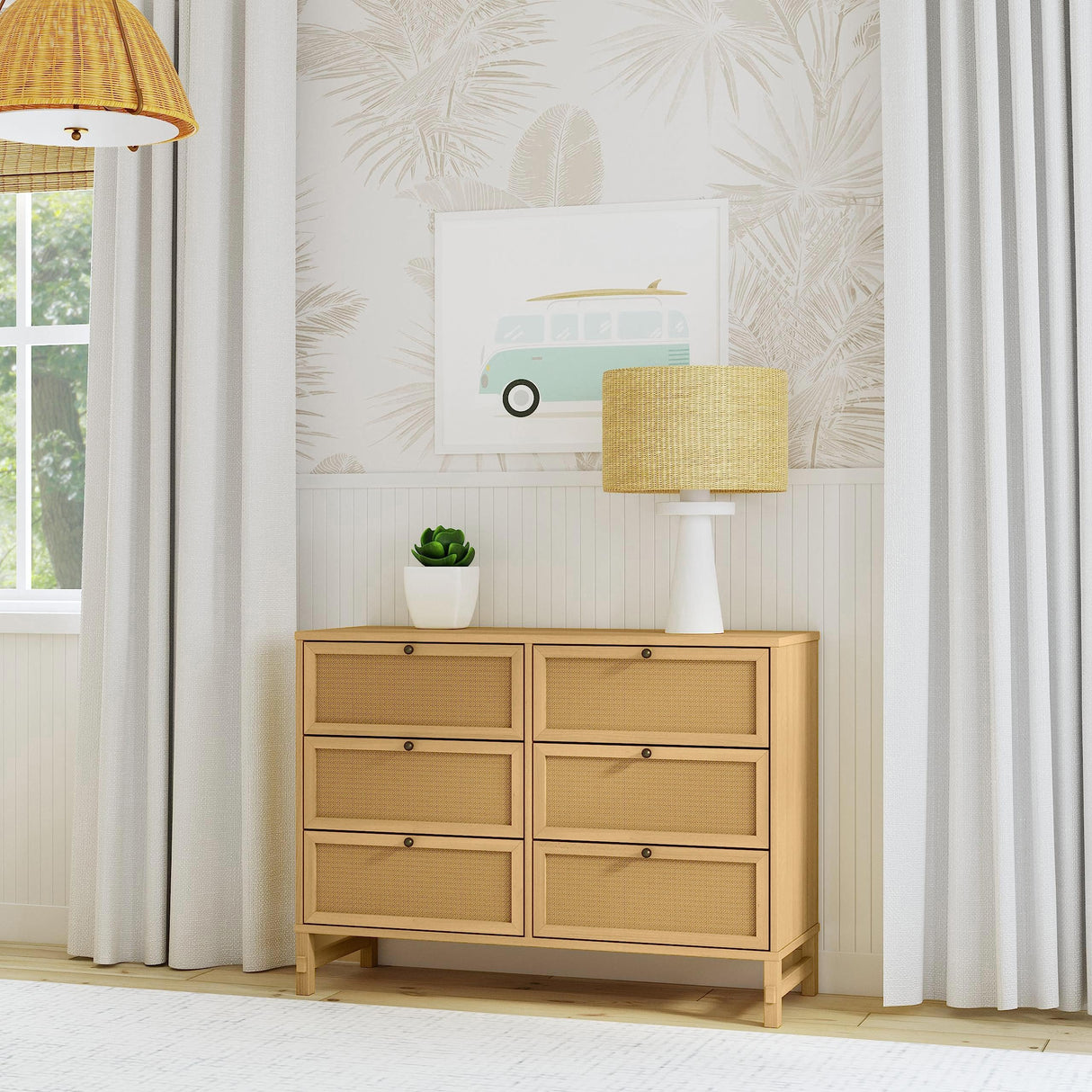 Davinci Margot 6-Drawer Dresser in Honey, GREENGUARD Gold Certified DaVinci