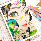 LANRENWENG 400 Pack Gel Pens for Adult Coloring Books, 200 Colored Gel Pen Include 200 Refills with 40% More Ink,Glitter Gel Pens Set for Coloring Books Drawing Journaling Scrapbook Art Supplies LANRENWENG