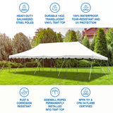 Party Tents Direct 20'x40' Canopy Tent, Weekender Canopy Pole Tent, Easy Up with Heavy Duty PVC White Top, 160 Person Capacity, Outdoor Canopies, Tents for Parties, Weddings & Events Party Tents Direct