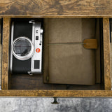 HOMCOM End Table with Wireless Charging Station and 2 USB Ports, Small Side Table with 2-Tier Storage, Drawer for Living Room, Bedroom, Rustic Brown Aosom