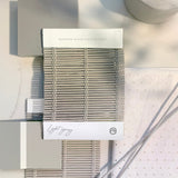 MOOD Custom Bamboo Shades | Modern | Cordless Bamboo Roman Shades for Windows and Doors (Natural Woven) | Modern Light Grey (Sheer) | 35" W X 48" H Mood