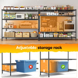 REIBII 2560LBS Storage Shelves 55.5"W Metal Shelving Unit 4 Tier Wire Shelving Commercial Adjustable Garage Shelving Heavy Duty for Storage Rack for Pantry, Garage, Kitchen, 55.5"W x 18"D x 55.5"H REIBII