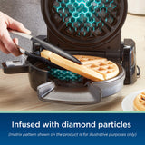 Oster 2110002 DiamondForce Vertical Waffle Maker, One Size, Dark Metallic Oster
