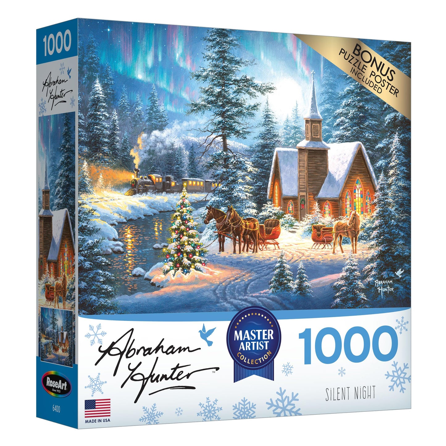 RoseArt - Abraham Hunter - Silent Night - 1000 Piece Jigsaw Puzzle for Adults