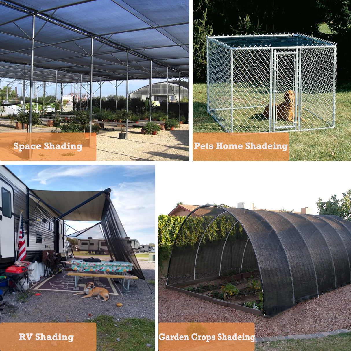 Garden expert 50% Black Shade Cloth 10x15FT Taped Edge with Grommets Sun Net Mesh for Garden Patio Backyard UV-Resistant Garden expert