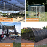 Garden expert 50% Black Shade Cloth 10x15FT Taped Edge with Grommets Sun Net Mesh for Garden Patio Backyard UV-Resistant Garden expert