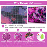 HEIBAGO Halloween Witch Diamond Art Kits for Adults, 5D Full Drill Round Black Cat Painting Gems with Magic Witch Diamond Painting, Diamond Dots Perfect for Home Wall Decor 12x16inch HEIBAGO