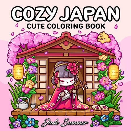 Cozy Japan: Cute Coloring Book for Adults and Teens with Charming Characters and Delightful Japanese Scenes for Relaxation (Cozy Coloring Books) WoodArtSupply