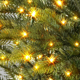 Yaheetech 6ft Pre-lit Aspen Fir Artificial Christmas Tree with 400 Incandescent Warm Lights Full Prelighted Xmas Tree w/828 Branch Tips & Foldable Stand for Home Holiday Decor, Green Yaheetech